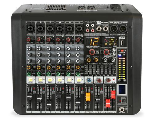 Power Dynamics PDM-M604A Analoger 6-Kanal Powermischer, Multi-FX