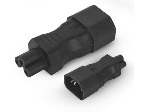 Alpha Elettronica Netzadapter C5 - C14 gerade, C5 Buchse, C14 Stecker