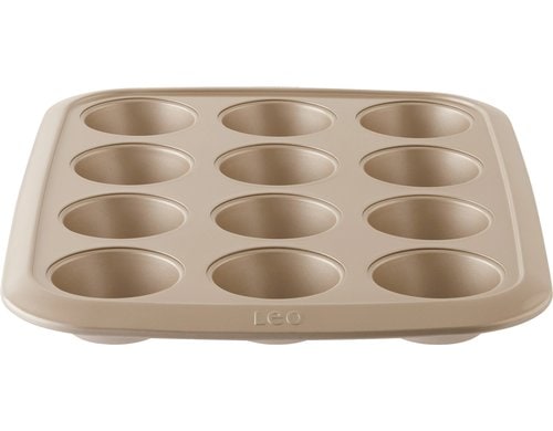BergHOFF Cupcake Backform Leo Balance 12-er, 6.5x2.5cm,Antifhaft, Karbonstahl