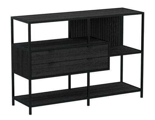 AC Design Regal Seaford Schwarz Metall/Melamin, (WxDxH): 114x35x78 cm