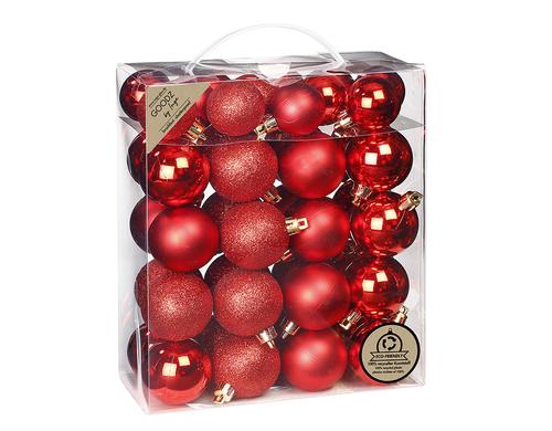 Inge Kugelbox, Rot-Mix, 44 Stk. Kunststoff, D: 4 + 5 cm