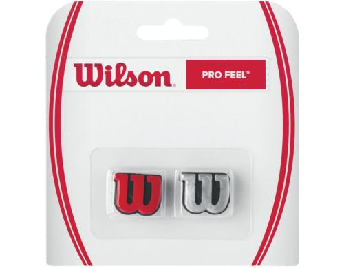 Wilson Tennis Dämpfer Profeel 2er-Pack, rot/silber