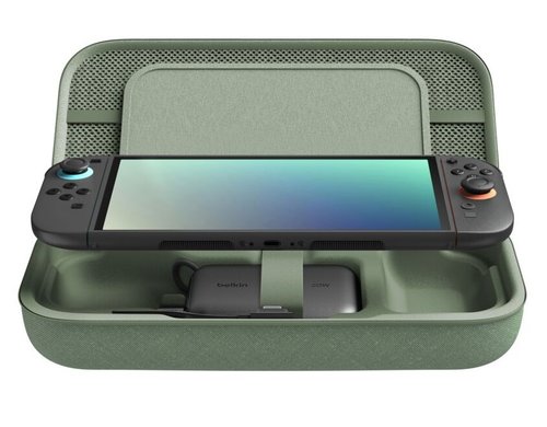 BELKIN Tasche + 10K mAh Powerbank Nintendo Switch 2, Pistaziengrün