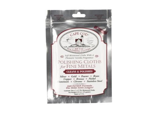CAPE COD Poliertuch 2 mit Metallpolitur getränkte Tücher