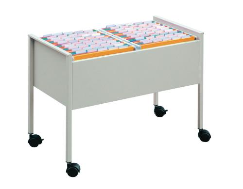 Durable Hängemappenwagen Economy 100 DUO A4 Hängemappen A4 mit 4 Rollen, grau