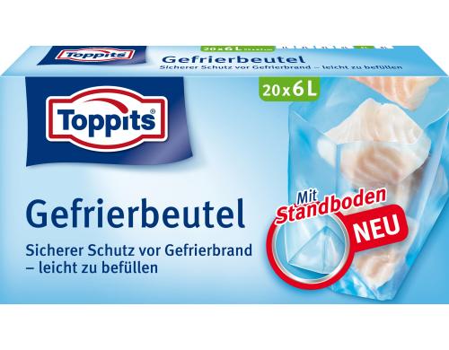 Toppits Gefrierbeutel 6 Liter 29 x 47 cm, Inhalt: 20