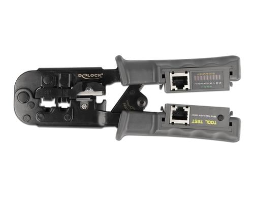 Delock Crimpzange Abisolierer&Netzwerktest. 8P(RJ45) oder 6P(RJ12/11),4P(RJ10) Stecker