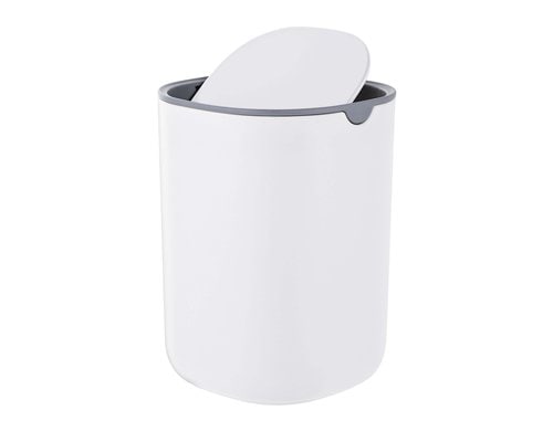 relaxdays Tischabfalleimer Mini 1.5 Liter, Weiss