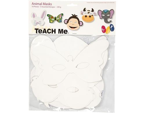 Creativ Company Masken aus Pappe 16 Stück, 230 g
