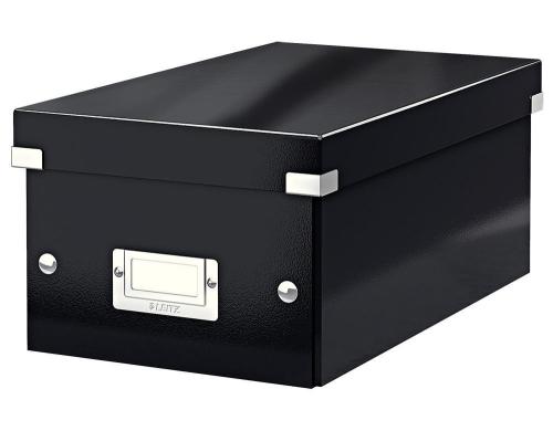 Leitz Aufbewahrungsbox DVD schwarz für 20 DVD-Hüllen zusammenfaltbar