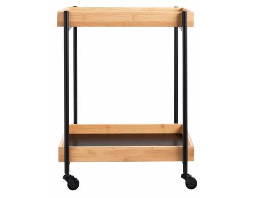 Schou Trolley-Wagen mit 2 Etagen Bambus/Metall, China, 45x38x58.5cm