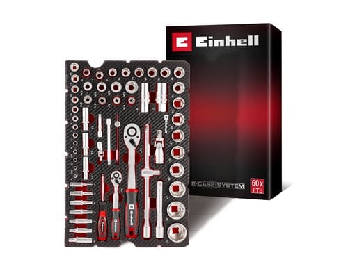 Einhell Werkzeug-Pad Stecknüsse E-Case Einleger, 60-tlg.