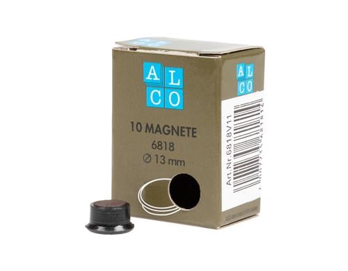 Alco Haftmagnet 10 Stück 13x7mm, schwarz