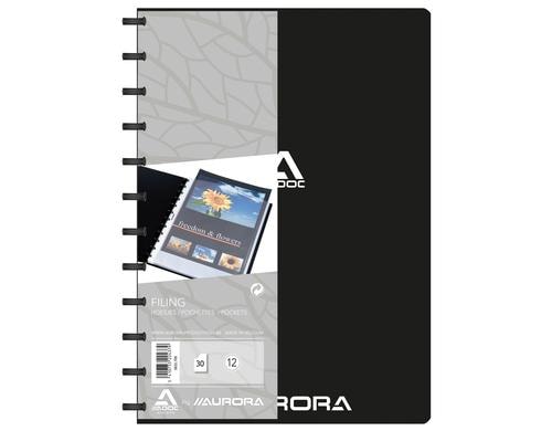 Adoc Sichtbuch L-Bind Ex A4, 20 Taschen, schwarz