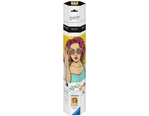 Canvas - PopArt Lady in Pink D/F/I/EN Ab 14 Jahre