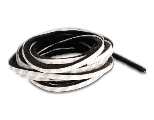 Delock Bürstenstreifen 8mm - 5m Länge selbstklebend, schwarz