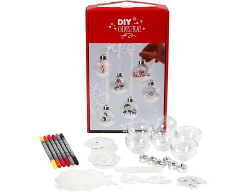 Creativ Company Bastelset Deko-Kugeln Set für 6 Kugeln