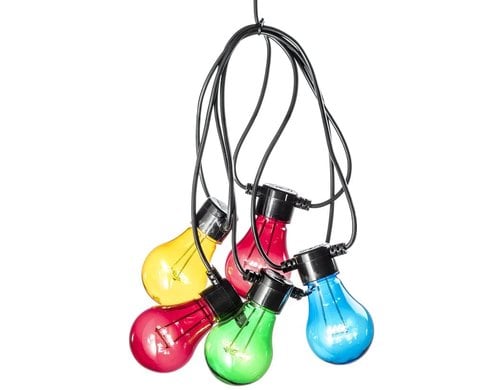 Konstsmide LED Party Lichterkette bunt 5x LED bunt, exkl. 4x AA, Timer 6h