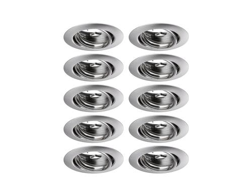 Paulmann EBL Set Base Eisen gebürst/metall schwenkbar max 10x10W GU10 230V 51mm