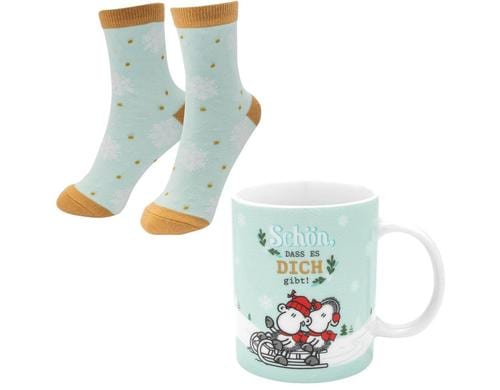 Sheepworld Tasse-Socken-Set Dich Grösse 36 - 40, waschbar (40 Grad)