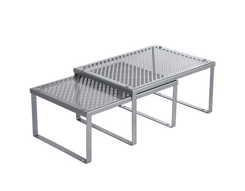 Songmics Regal, 2er Set aus Metalll Metall, stapelbar, Traglast pro Ablage 10kg