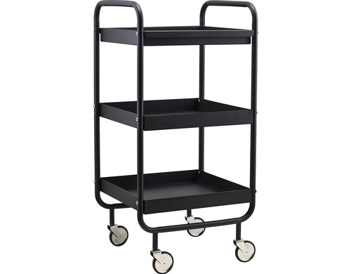 House Doctor Bartrolley Roll. Schwarz 42x38x85 cm (LxBxH), Sthal, PP