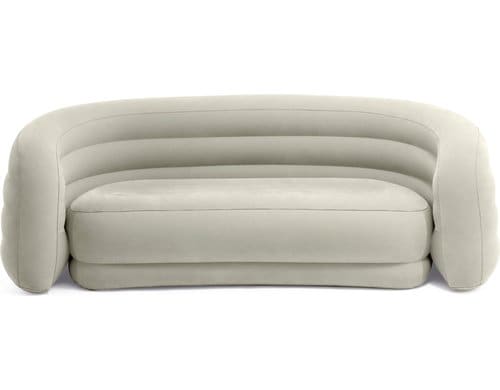Intex Sofa geschwungen Olive-Beige 229x109x81 cm (BxHxT)