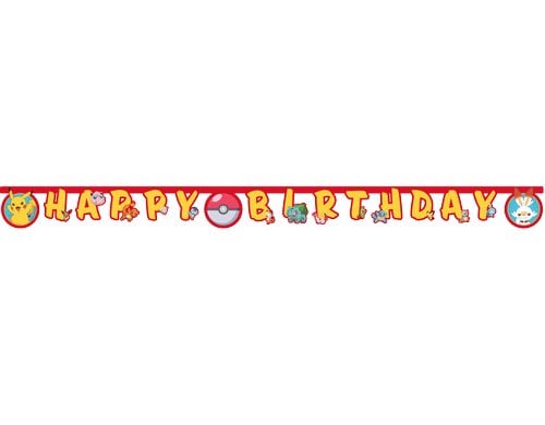 Fiesta Girlande BDay Pokemon 1 Stk, Papier FSC