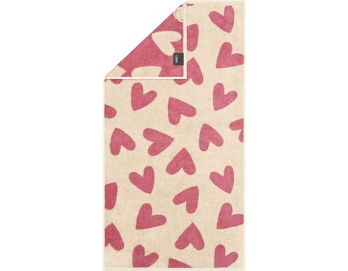 Cawö Duschtuch Heart Beats pink 70 x 140
