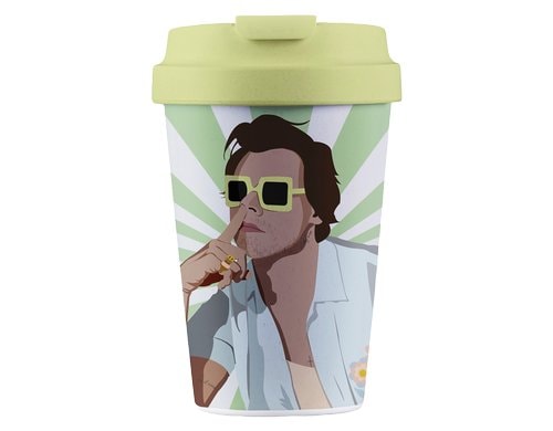 BioLoco, Outdoor-Becher Easy Cup-Golden 350 350ml, wiederverschliessbarer Deckel