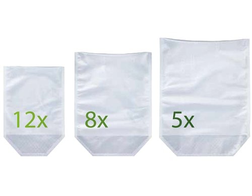 Caso Vakuumier Profi Standbeutel Set 12 stk 20x30, 8 stk 25x35, 5 stk 30x40