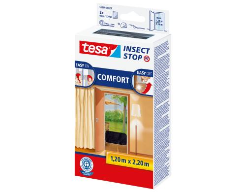 Tesa Insect Stop Comfort Tür anthrazit Grösse: 2x 0.65m x 2.20 m,
