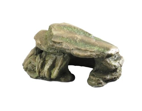 AquaDella Stein m. Moos S 15cm grün