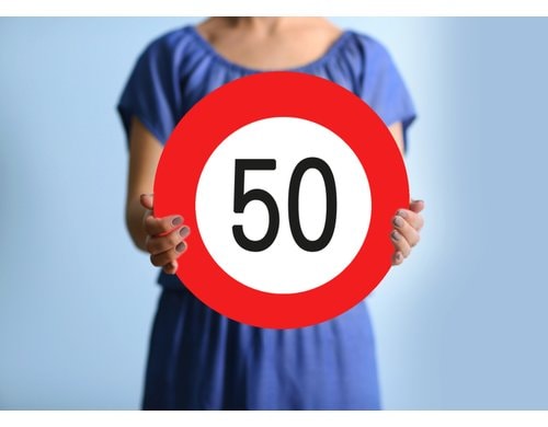 Trendcompany Verkehrsschild 50. Geburtstag, 45 cm