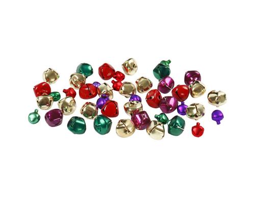 Creativ Company Glöckchen 10 + 14 mm 24 Stück, Metallic-Farben