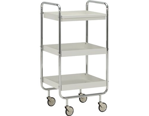 House Doctor Bartrolley Roll, Silber-Weiss 42x38x85 cm (LxBxH), Stahl