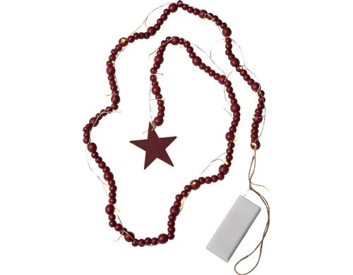 Star Trading Lichterkette Beady IP20, Warmweiss, 30 LEDs, 150cm