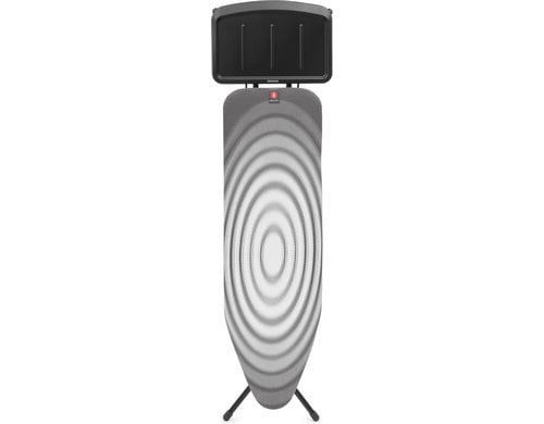 Brabantia Bügeltisch B 124 x 38 cm Dst-Ablage Solid - Titan Oval/Black