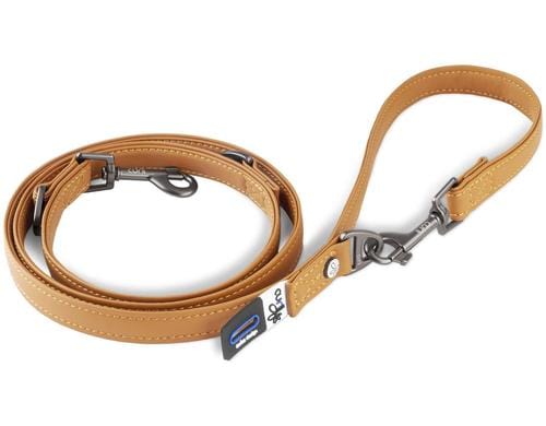 Curli verstellbare Leine aus Apfellder braun, L