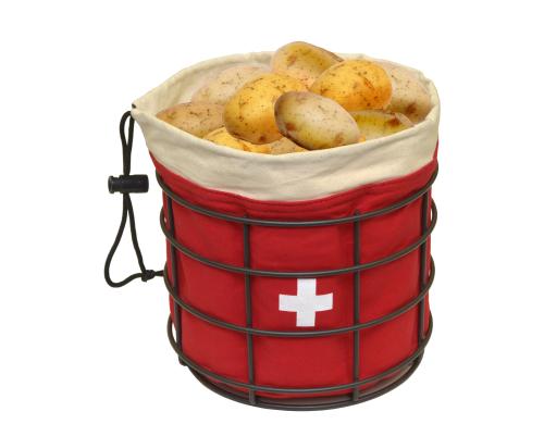 Heidi Cheese Line Kartoffelkorb Suisse Waschbar bei 30°, Untergestell aus Stahl