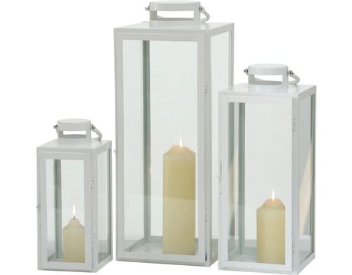 Boltze Laterne Arana 3-teiliges Set, Weiss