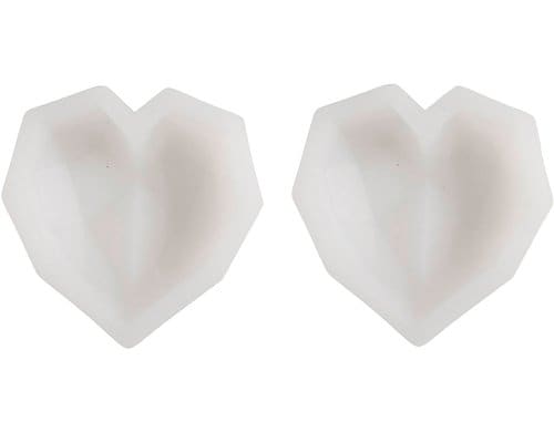Creativ Company Giessform Silikon Herzen, 6 x 5.8 cm, 2 Stück