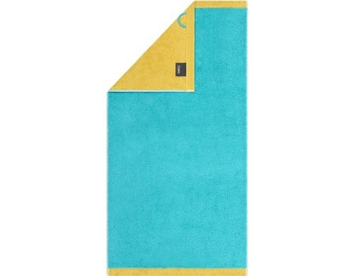 Cawö Duschtuch Lifestyle Splash 70 x 140 cm, Türkis/Apricot
