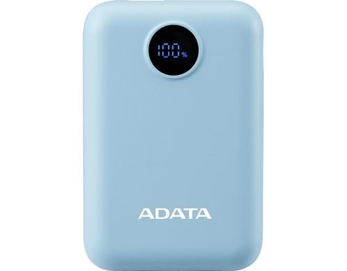 Adata PowerPack P10022-12 Hellblau 10000mAh, 2x USB-C, 1x USB-A Ausgang