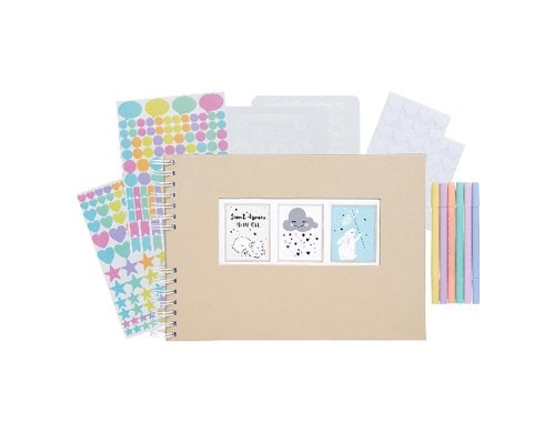 Exacompta, Scrap-Addict Set, Beige Album, Sticker, Marker etc.