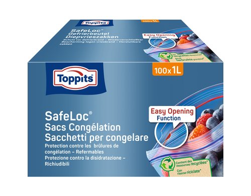 Toppits Gefrierbeutel 1 Liter Multipack 100 Stk