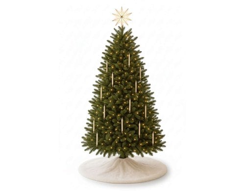 Conceptum Hypnose Weihnachtsbaumteppich weiss, 100x100 cm, 100% Polyester