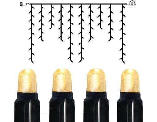 Star Trading System LED Extra Icicle 200x100cm, Schwarz, Warmweiss