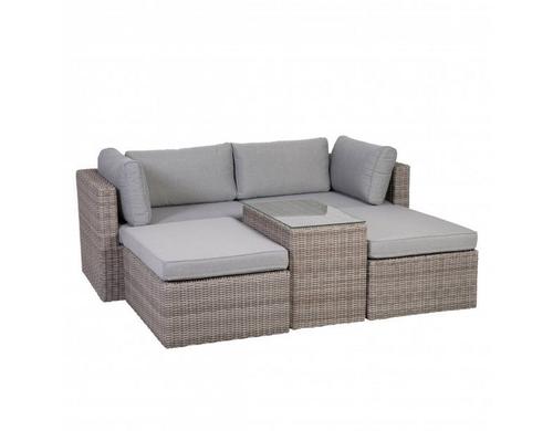 Loungeset Malaga Pflegeleichtes Lounge-Set, 5-tlg