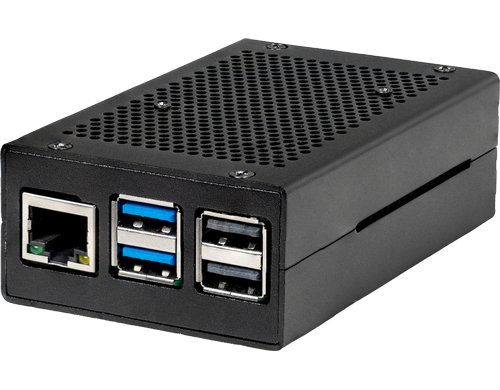 jOY-it Aluminiumgehäuse für Raspberry Pi 5 für Pi 5, schwarz, 98x30x60 mm
